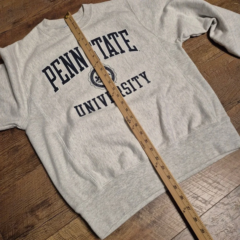 Vintage Penn State Sweatshirt Womens Small Gray Champion Reverse Weave - Picture 8 of 11